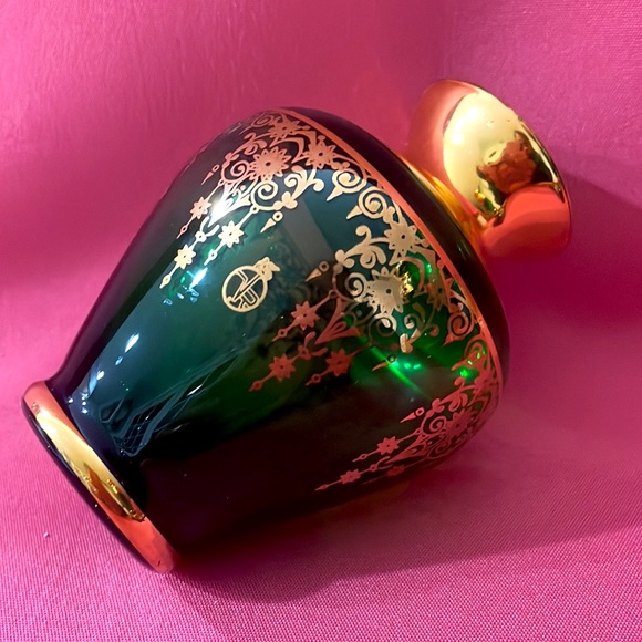 Murano Vecchia Vintage Hand-Blown Cobalt Glass Vase VR 24K Gold ITALY - W1098 - Picture 4 of 4